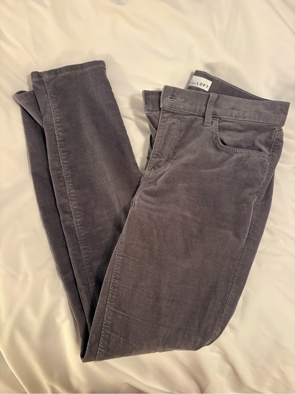 LOFT Women’s Gray Corduroy Pants
